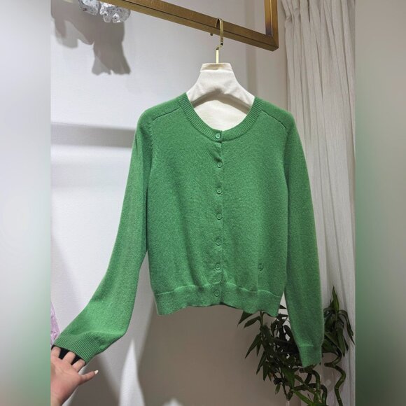 DÔEN Claudine Cashmere Crewneck Button-Front Cardigan - Picture 6 of 10